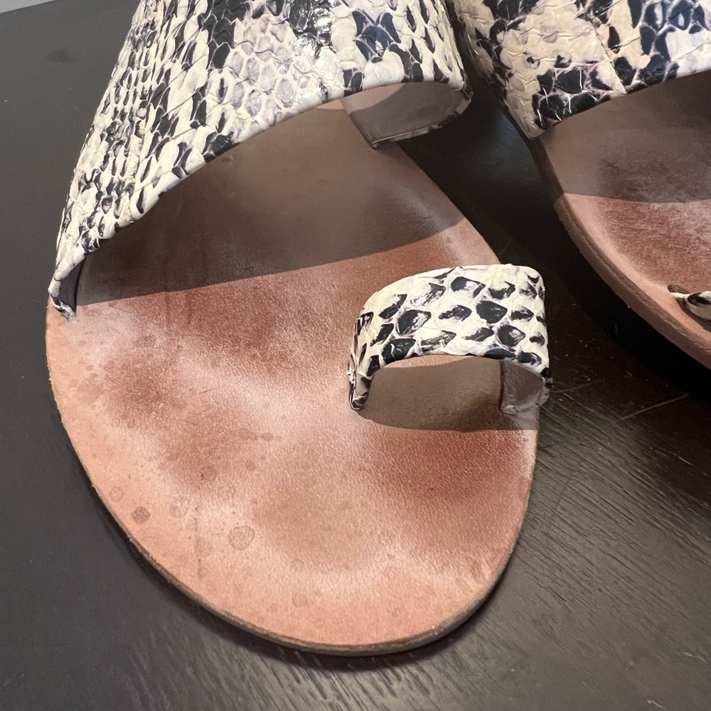 DIANE VON FURSTENBURG Snake Print Sandals - Picture 8 of 11